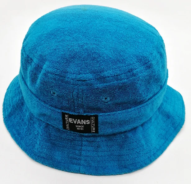 Custom towel material royal blue bucket hat for men
