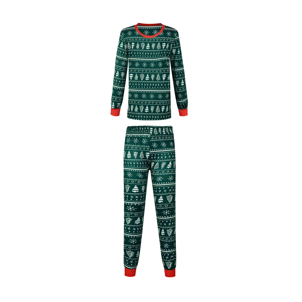 Family Christmas Pajamas Tree And Snowflake Printed Parent-child Home Sets Women Sleepwear XMas Family Matching Suit pyjamas