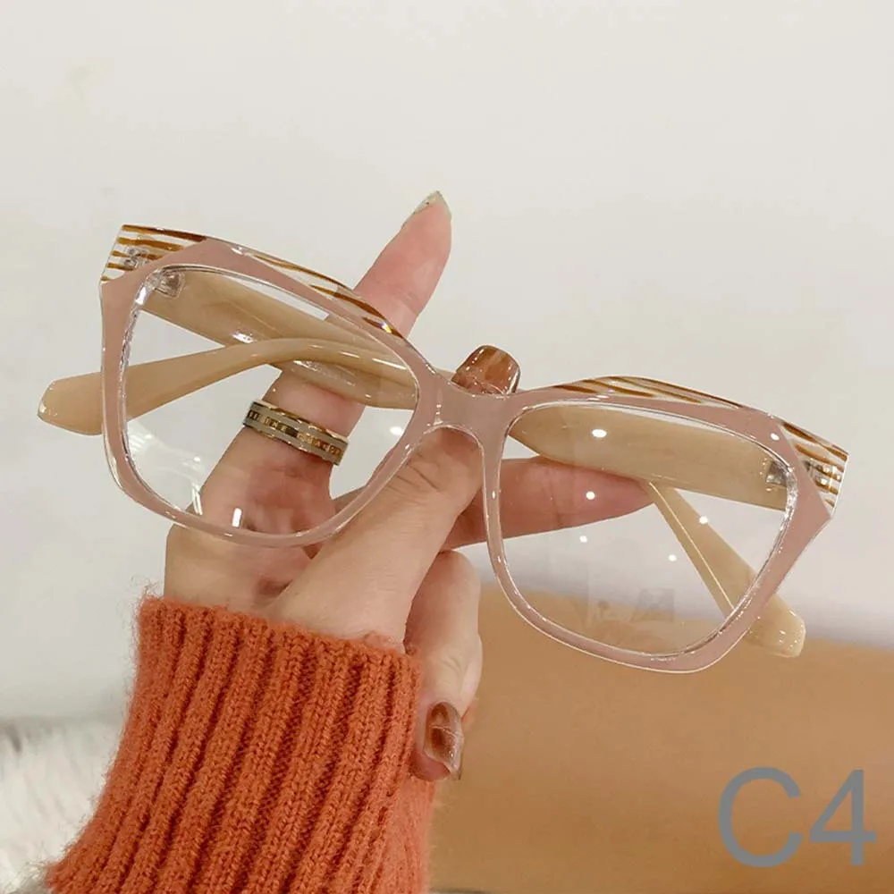 PC material six colors optional square optical frame glasses eye glass frames optical glasses for women.