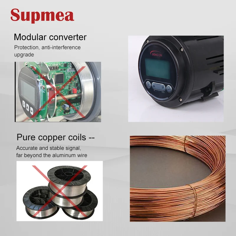 
remote flow meter fluoroborate industrial effluent electromagnetic flowmeter 