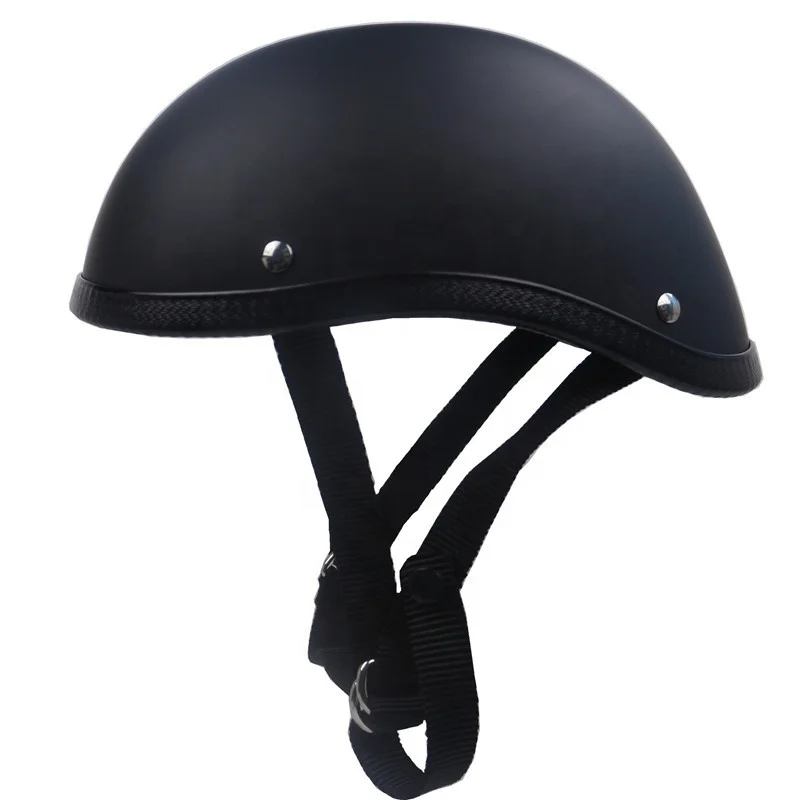Fast shipping Vintage Moto Helmet Half Face Motorcycle Helmet Light Weight Cap Style Fiberglass Shell DD Ring Buckle Retro