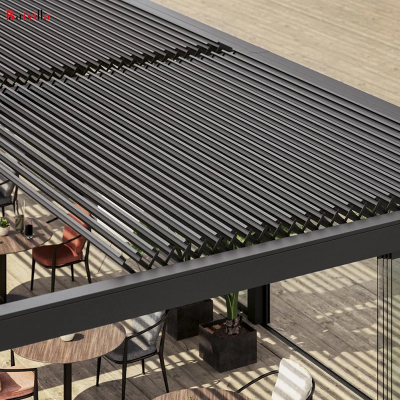 Bioclimatic Aluminum Pergola 3x3 3x4 4x4 6x4 m OEM Factory Modern Outdoor Bioclimatic Pergola Aluminum Louver Pergola