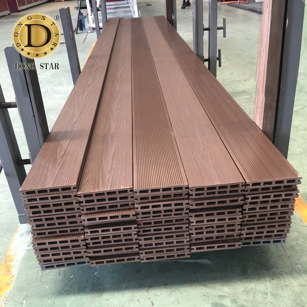 WPC Wood Decking Boards terrace flooring outdoor durable hollow core deck board flooring planks panel Fitted composite decking