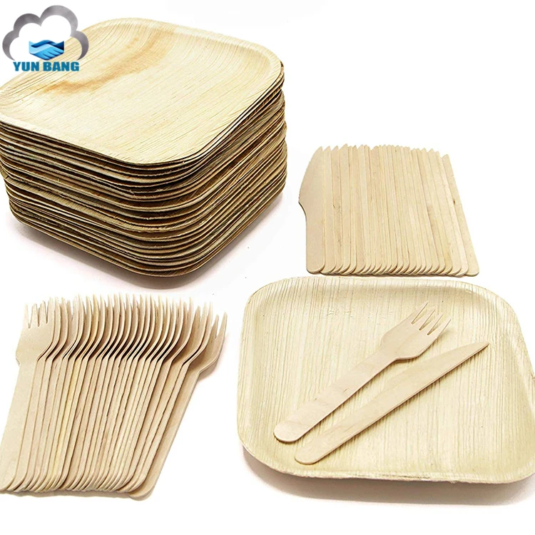 High quality and low price disposable ecological dinner palm leaf plate