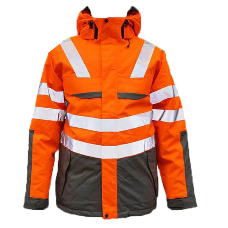 Custom Mens Winter Hi Vis Reflective Outerwear Safety Wear Workwear Jacket