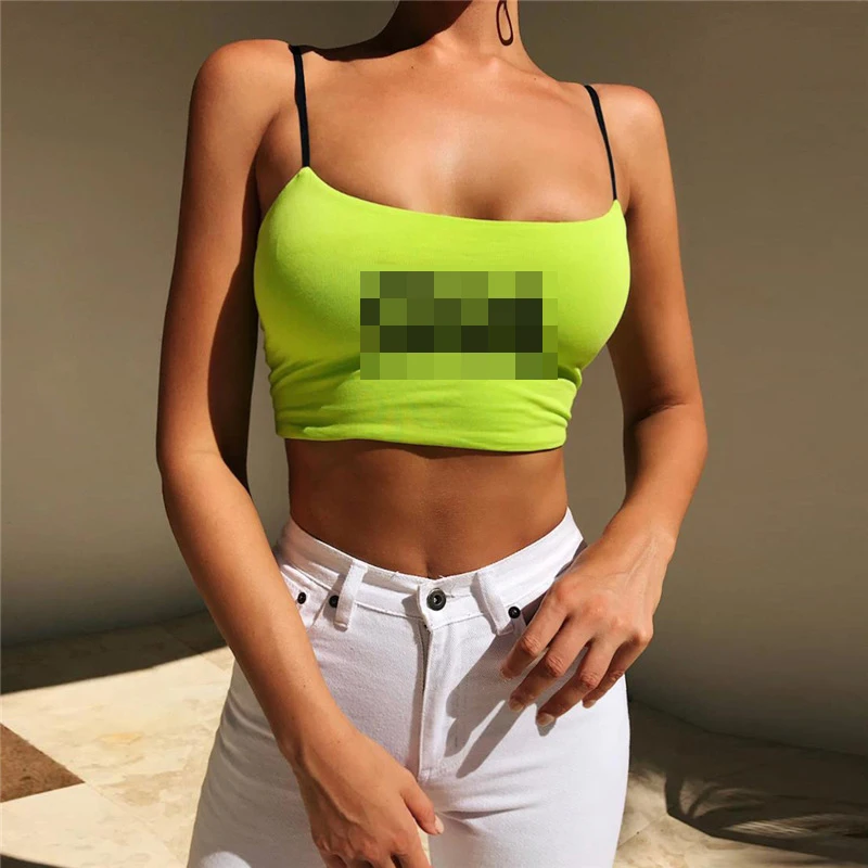 Sleeveless Strap Tank Tops female Slip Crop Tops Letter Print Women Letter Summer Vest Women Crop Tank Tops