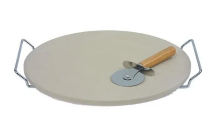 Round Cordierite Durable Baking Stones for Ovens & Grill & BBQ, Stone Oven Round Pizza Stone