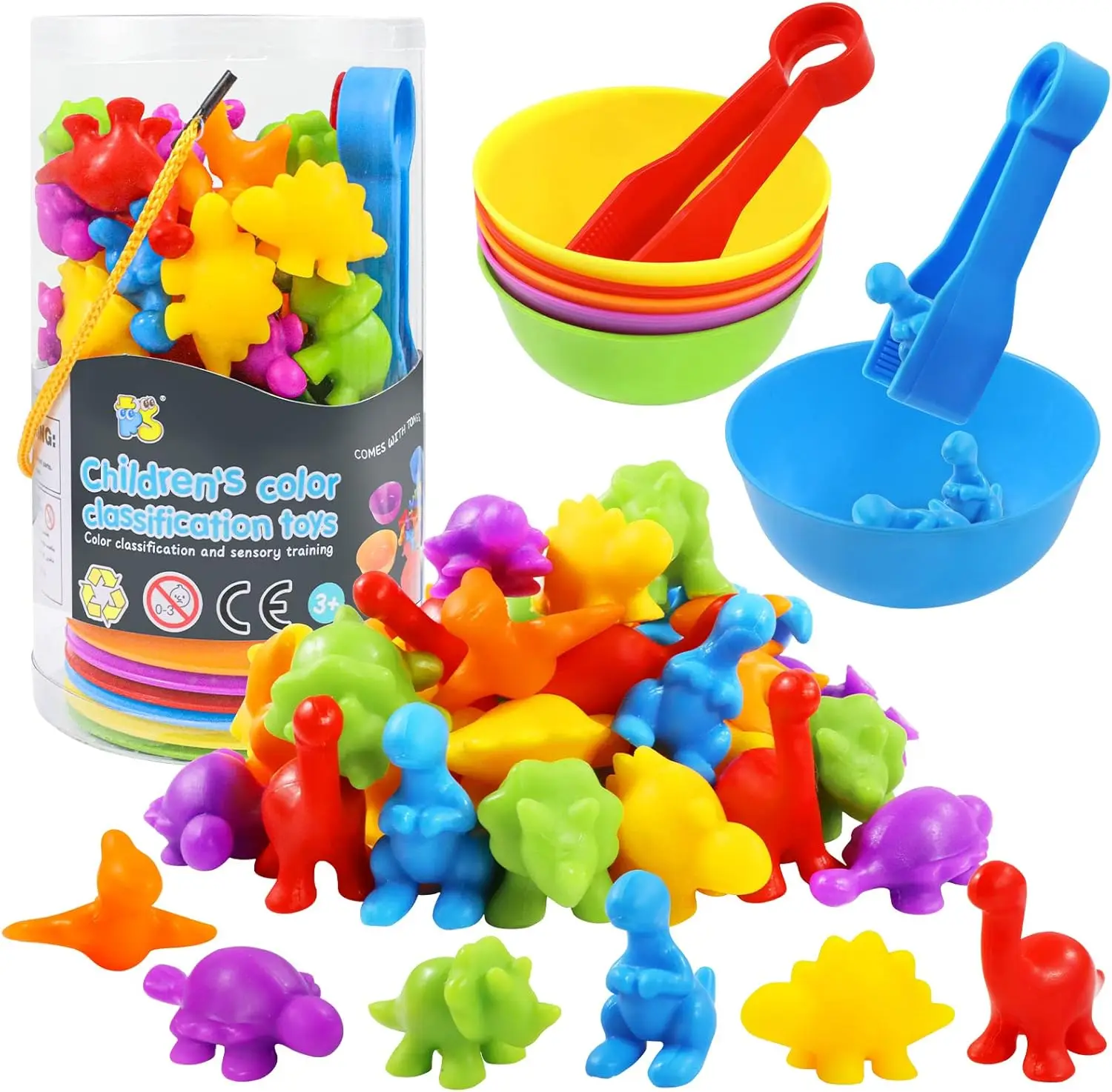 Math Montessori Fine Motor Skills Sensory Animals Toy Sets Gift Matching Stacking Toys With Bowls Counting Sorting