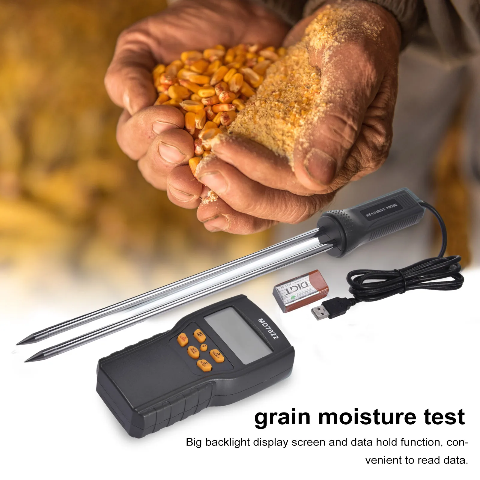 MD7822 portable digital grain moisture meter