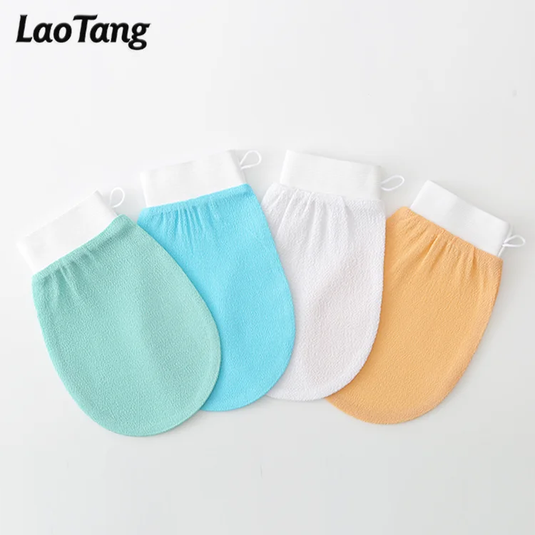  RTS Fast Delivery High Quality Hot Sale Purple Color Body Skin Peeling Mitts Exfoliating Gloves