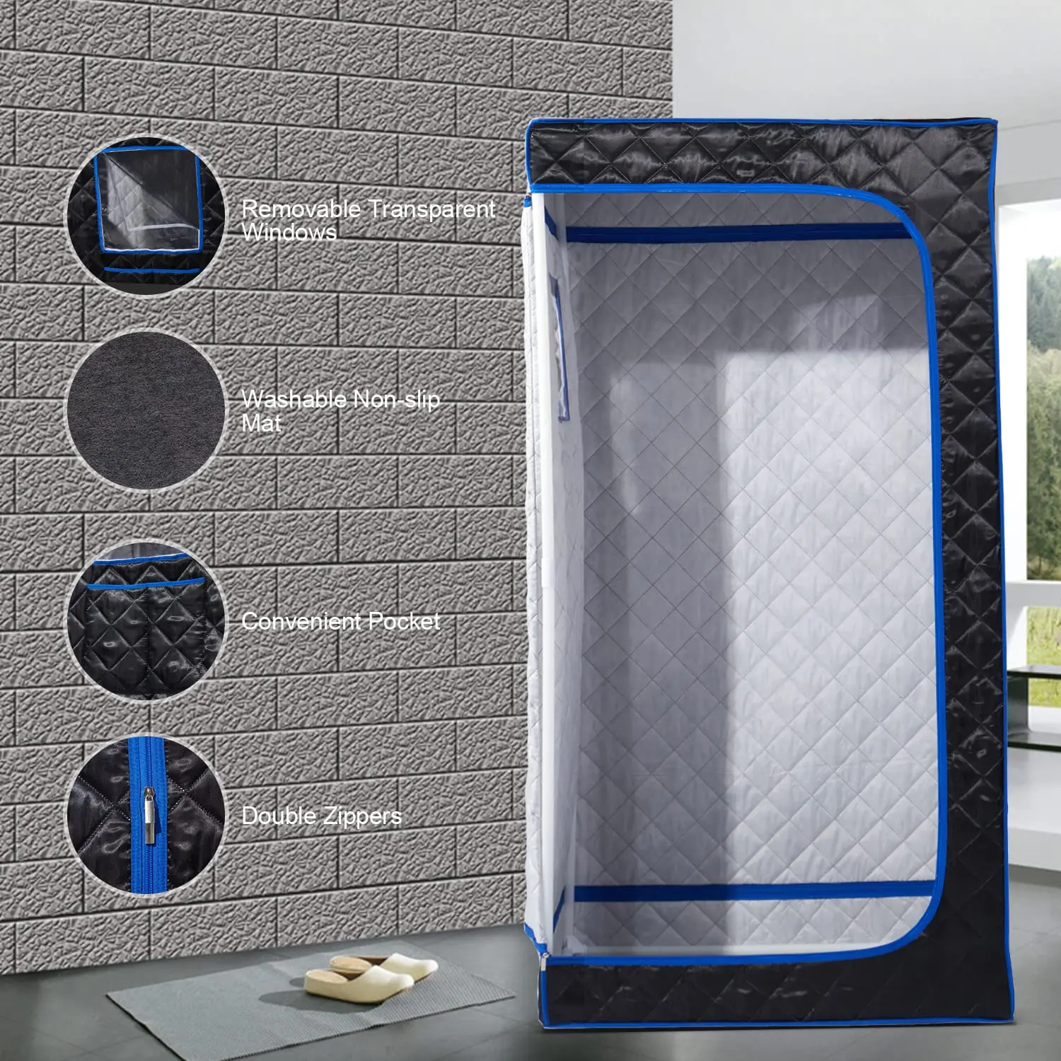 Portable Steam Saunas Tent with 1000W 2.6L Steam Generator at home spa  Steam Sauna rooms