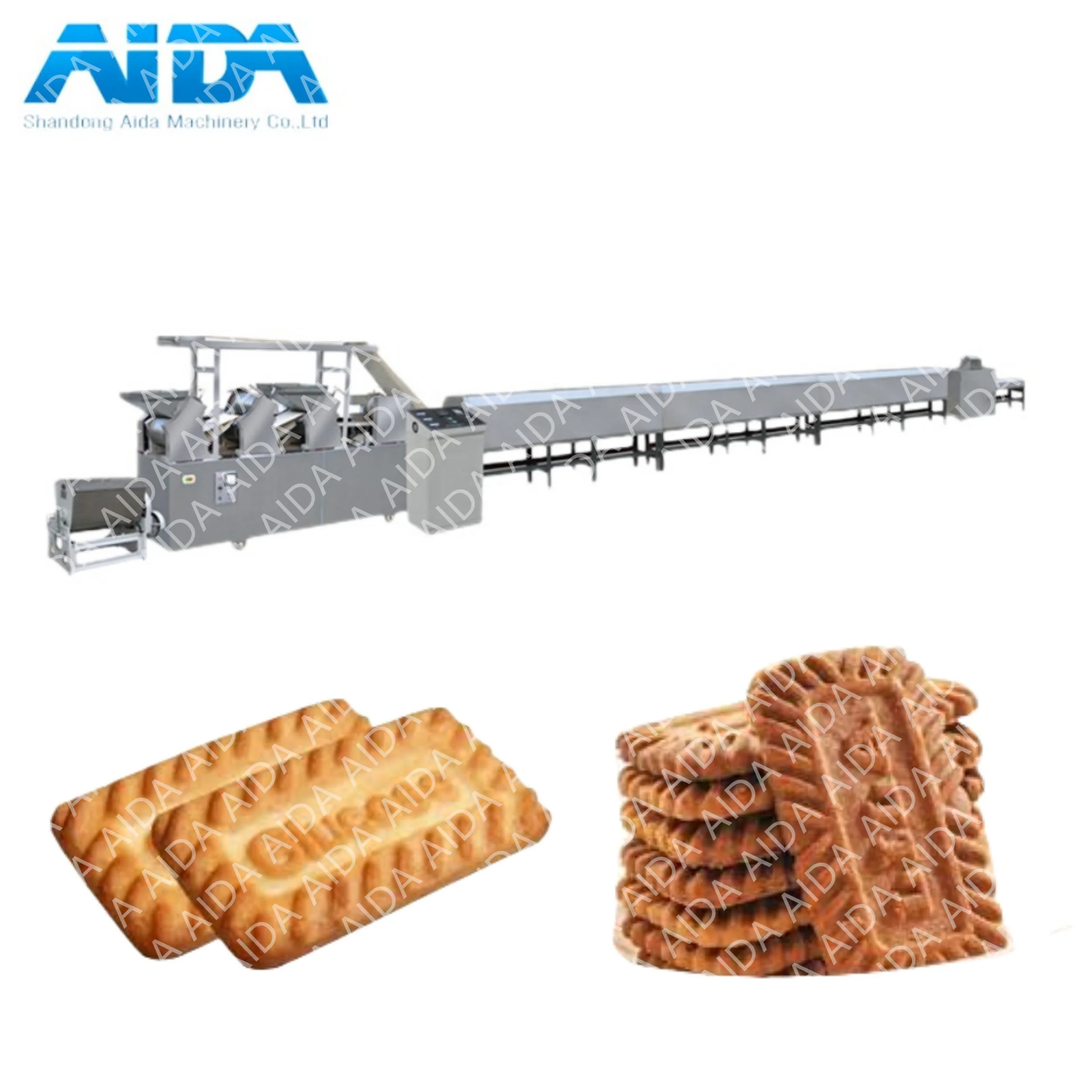 Sugar Free Soda Biscuit Automatic Oreo Biscuit Production Line Biscuit Production Line Factory Soft Hard Cookies Snack Machinery