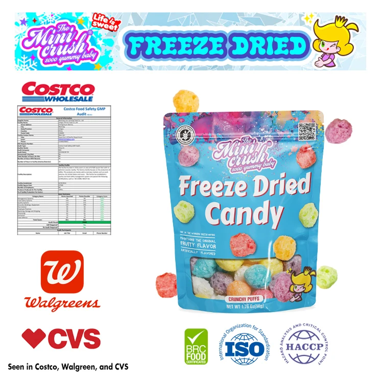 Wholesale Custom Freeze-Dried Puff Snacks Candy