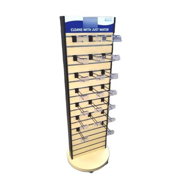 Custom freestanding 5 tier mdf wood round display table/shop display furniture/store tower display