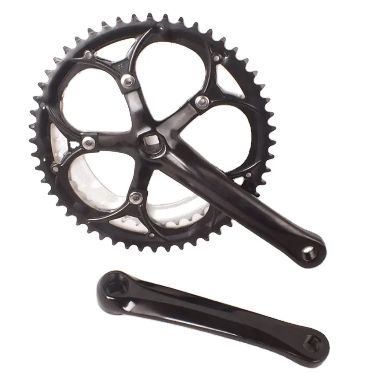 Hot Sell Chinese Cnc Driveline Road Folding Bike Crankset Bicycle Crank Arm 48t Track Parts Bike Single Speed Crankset Black OEM