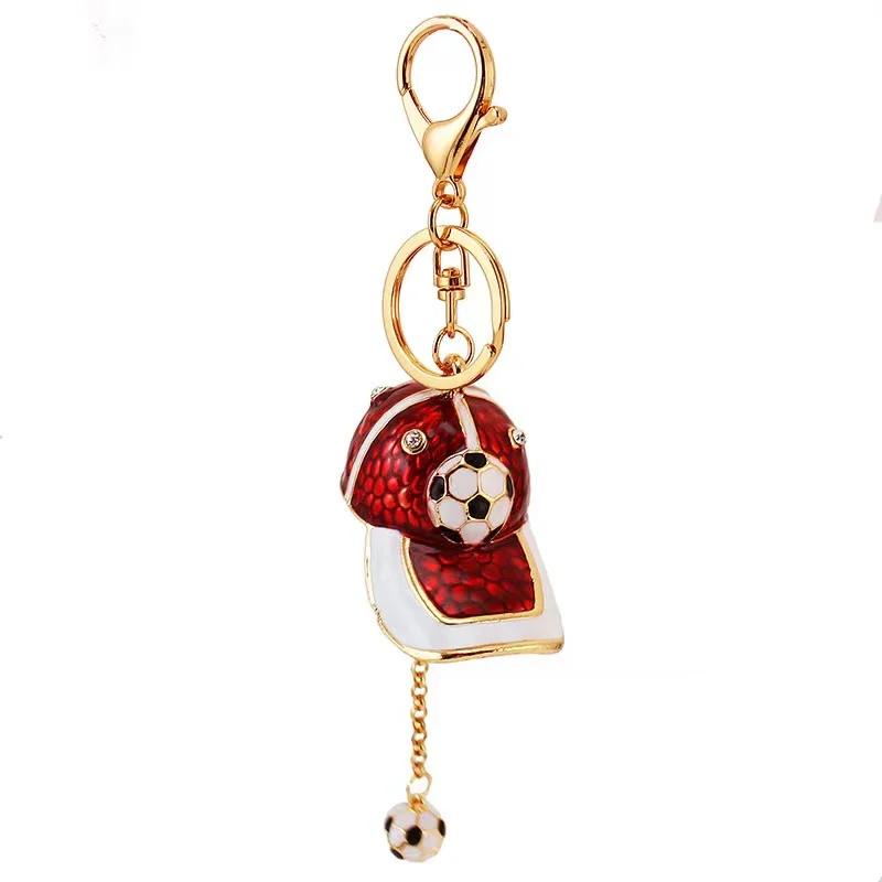 Craft gift Football  sports key chain Man to give girlfriend key chain metal pendant key ring