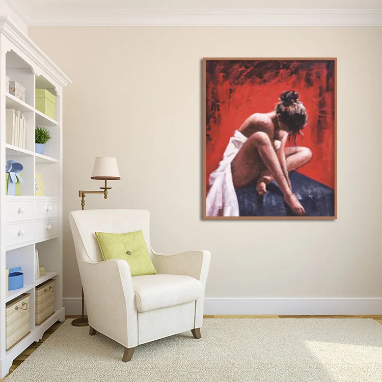 Современный домашний декор абстрактная обнаженная живопись Обнаженная красивая китайская девушка обнаженные Масляные картины по номерам