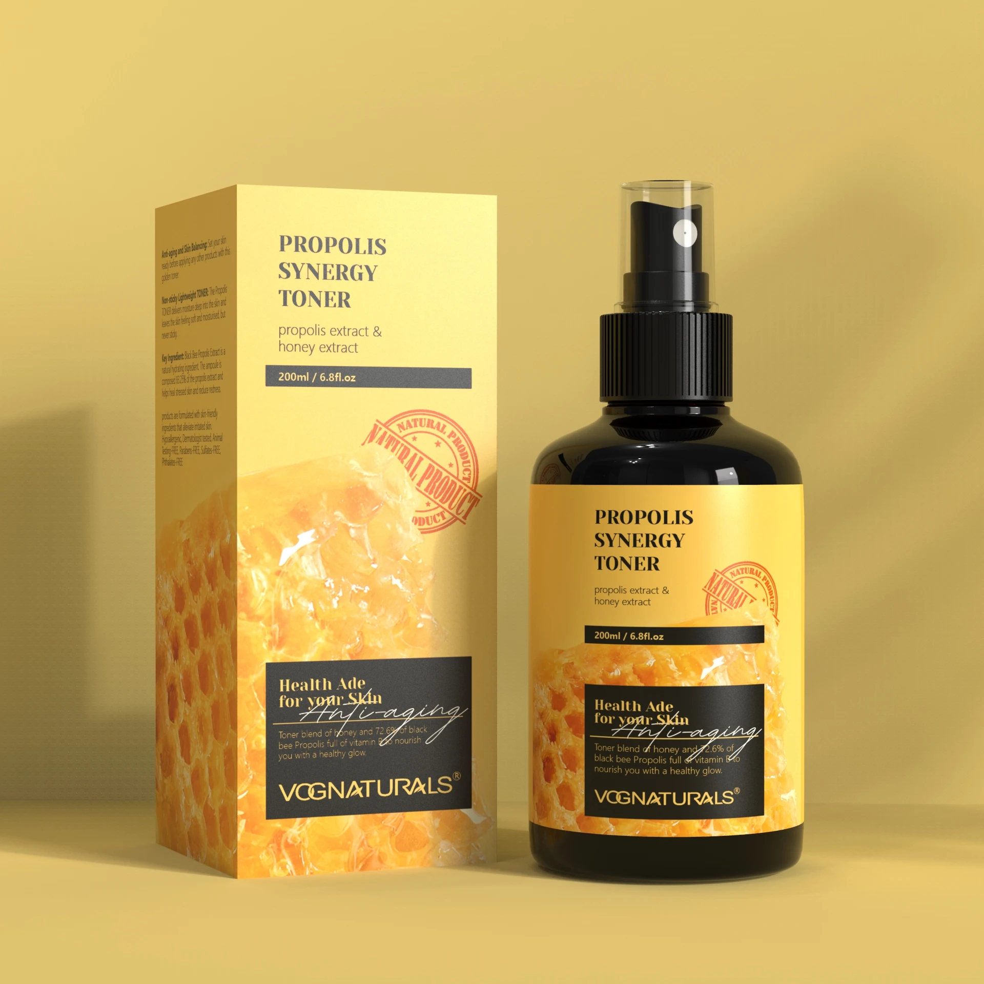 Private Label Propolis Synergy Toner With Restoring Moisturizing Anti-Aging Face Toner