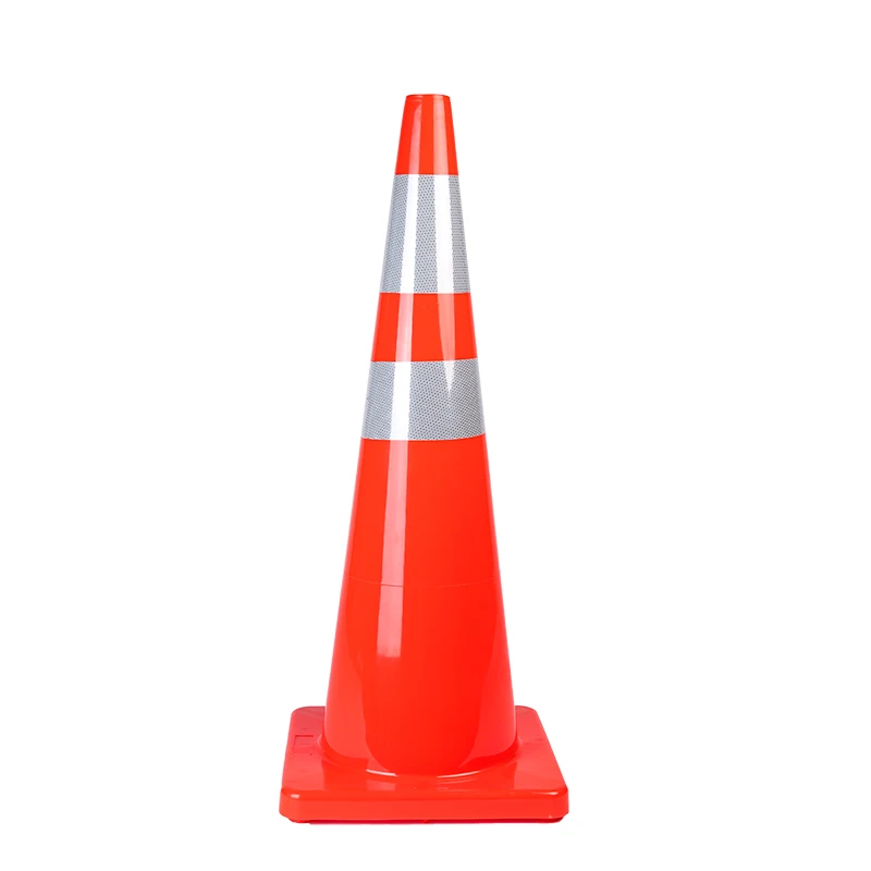 36 Inches 90cm Flexible Reflective Traffic Pvc Cone For Road Safety Equipment