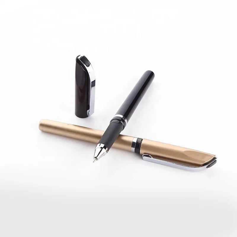 fashion business gift metal clip multicolor gel pen custom logo signature black gel pen