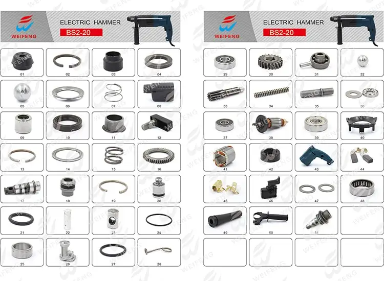 Top Manufacturer Factory Directly All Power Tools Spare Parts GBH 2 28 DF Rotor Para Demoledor