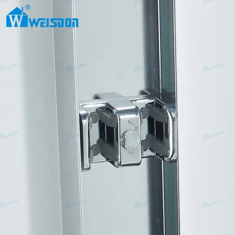 New Product Custom Tempered Glass Shower Bathtub Door Framed Aluminum Double Sliding Shower Screen