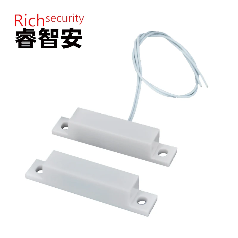 Surface Mount ABS Housing Magnetic Door/Window Sensor Switch Wire Opening Detector Magnetic Contact for Home Security