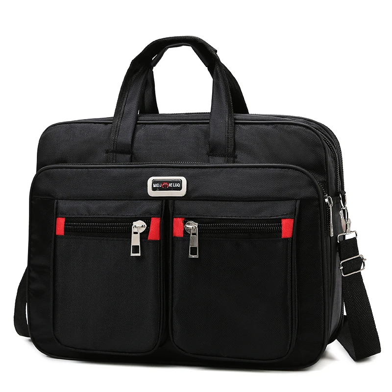 Hot Selling Cheap Waterproof Oxford Laptop Briefcase Black Laptop Shoulder Messenger Bag For Men