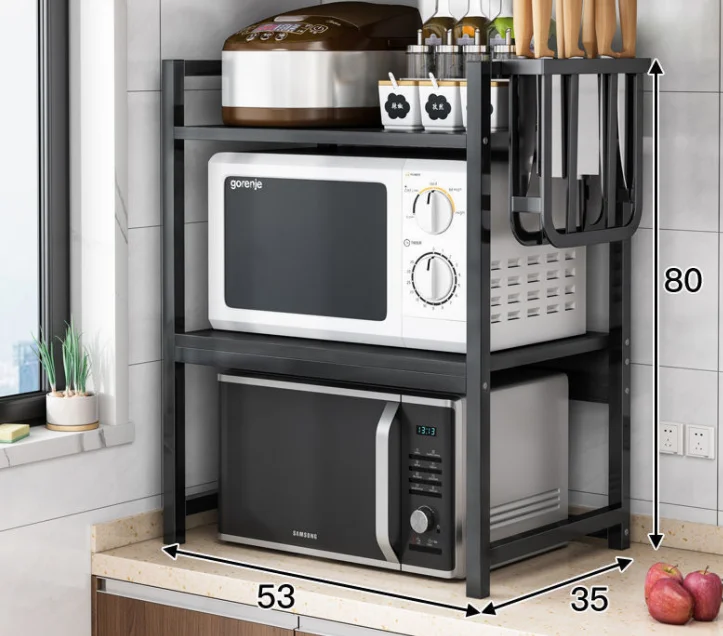 KALA Kitchen Rotating Storage Shelves Rack Multi Layer Removable Basket Shelf Organizer Rolling Wheels with Metal Carton