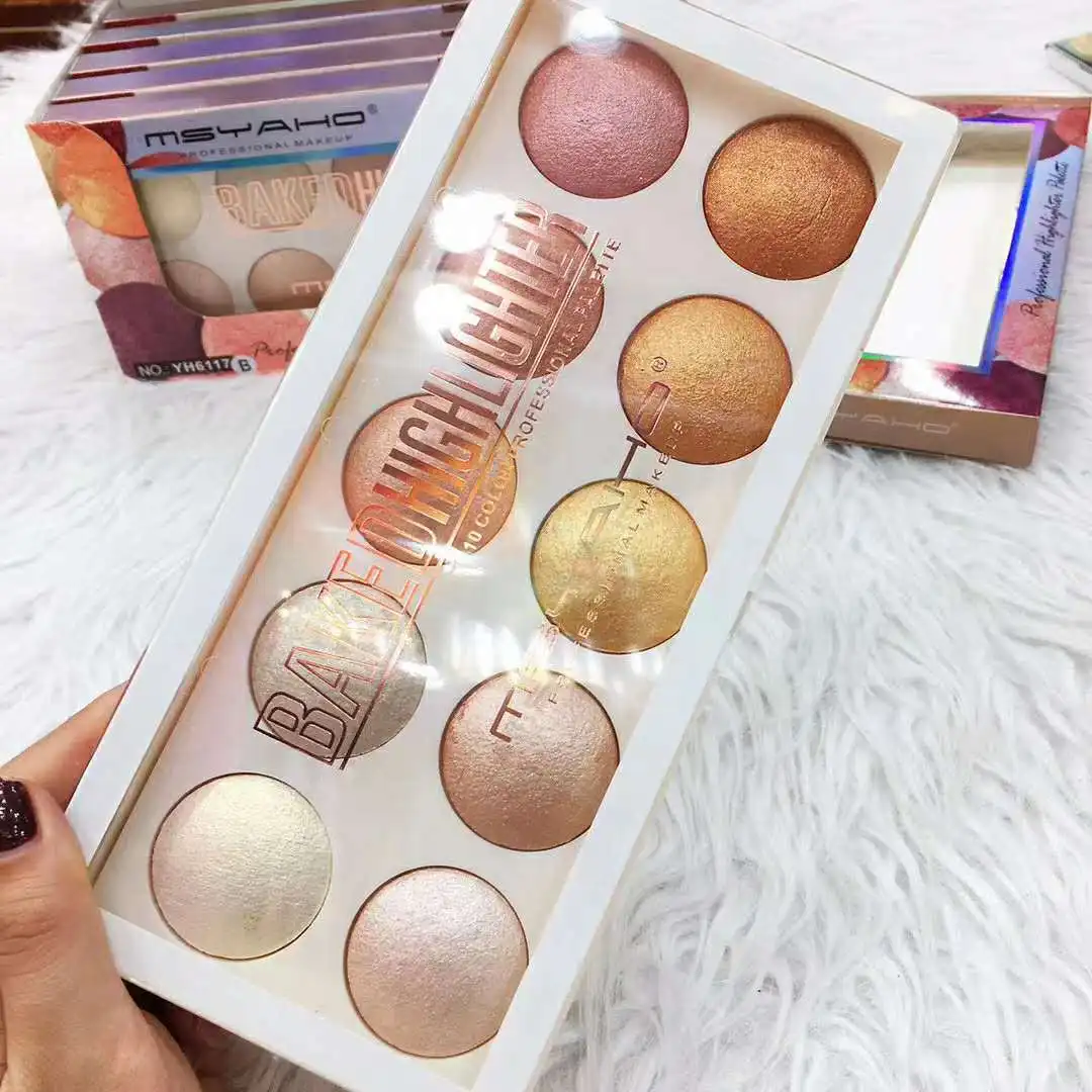 10 Color Private Label Eyeshadow Palette Glitter High Pigment Silky Rose Gold Eyeshadow Make Your Own Logo Eye Shadow Makeup