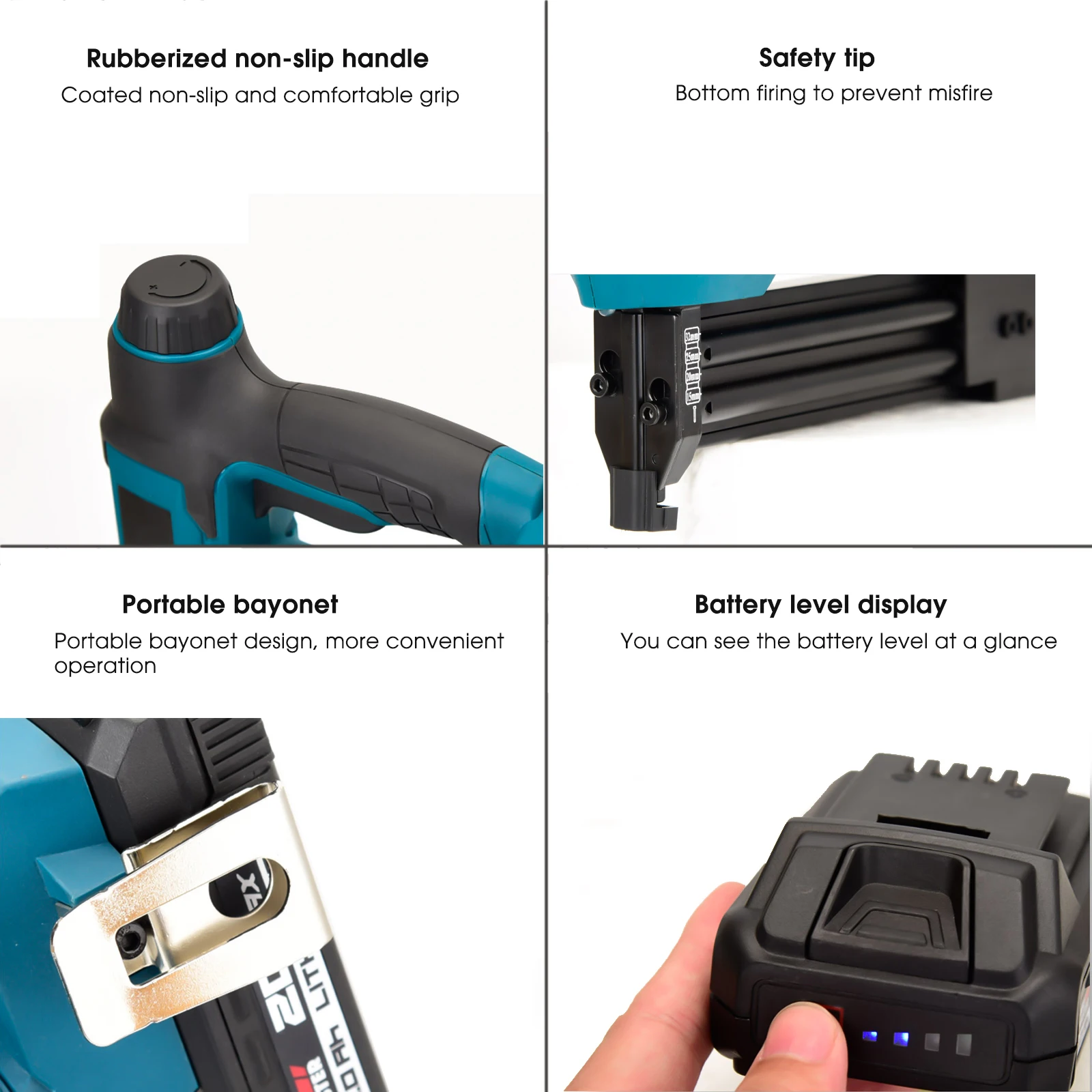 
2021 Hot sale 20V Li-ion lithium Battery Pack Cordless Nail Gun 