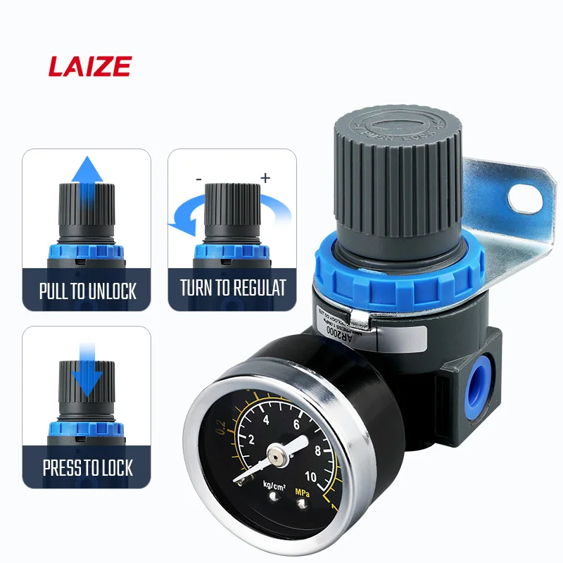 AR2000 Airtac Type pneumatic air pressure regulator air source treatment