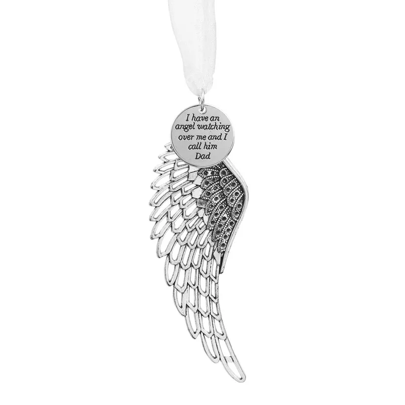 Christmas Memorial Ornaments Angel Wings for Loss of Loved One I Have an Angel Watching Over Me I Call Him Brother Sympathy Gift