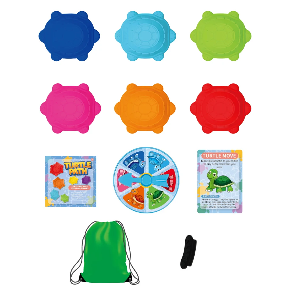 JinYing 3+ Ages Starfish Turtle Path Colorful Balance Stepping Fidget Toys Sensory Stones for Kids