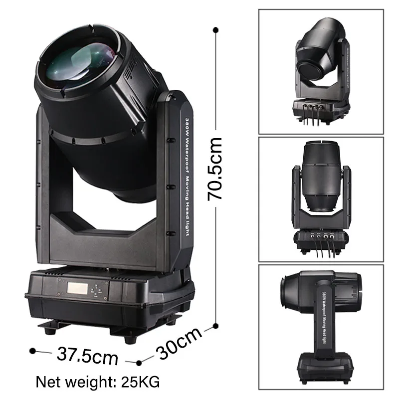 Outdoor Moving Head Beam 380 IP65 Cabeza Movil Sky Beam Searchlight 380w Waterproof Moving Head Light