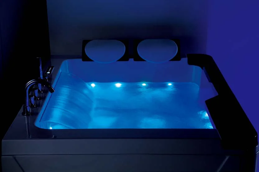 Acrylic indoor freestanding waterfall whirlpool bathtub massage spa hot tub pool with computer control panel