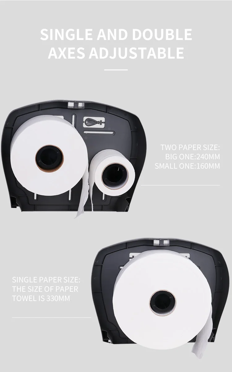 Chuangdian Plastic double jumbo roll paper towel dispenser toilet paper holder