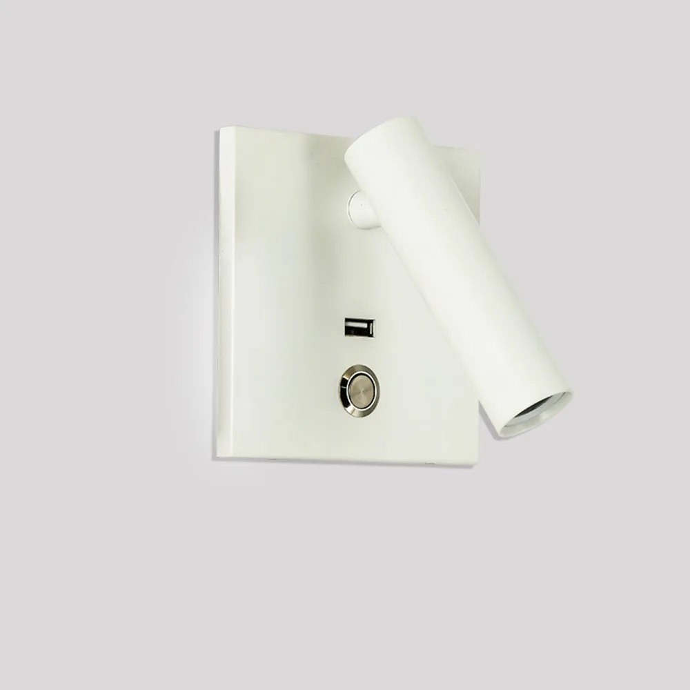 Zhongshan hotel 2.5W design decor aluminium interior decoration gold led USB headboard wall lamp