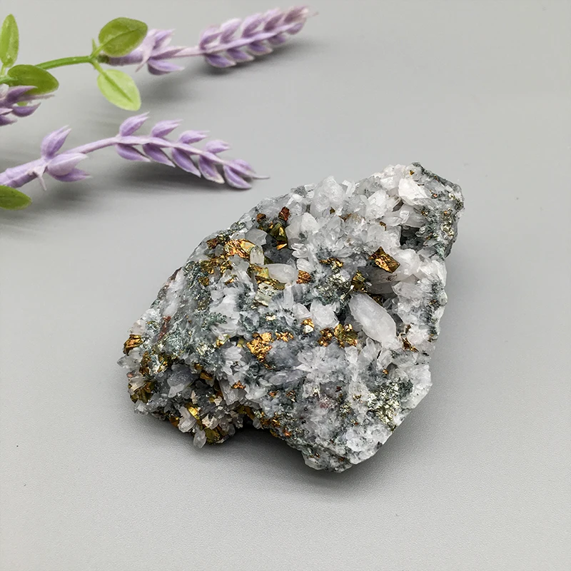 Beautiful Natural Rock Chalcopyrite Crystal Cluster Rough Pyrite Mineral Specimen crystal colourful copper for decoration