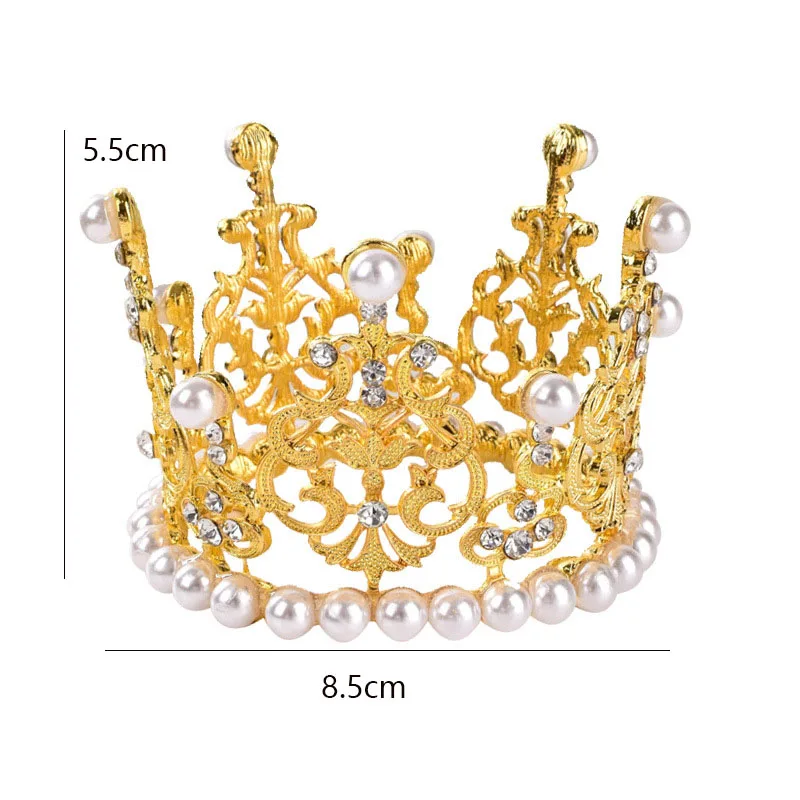 Тиара металлическая для детских вечеринок, модная корона принцессы, подарок невесте на день рождения, тиара из сплава с жемчугом