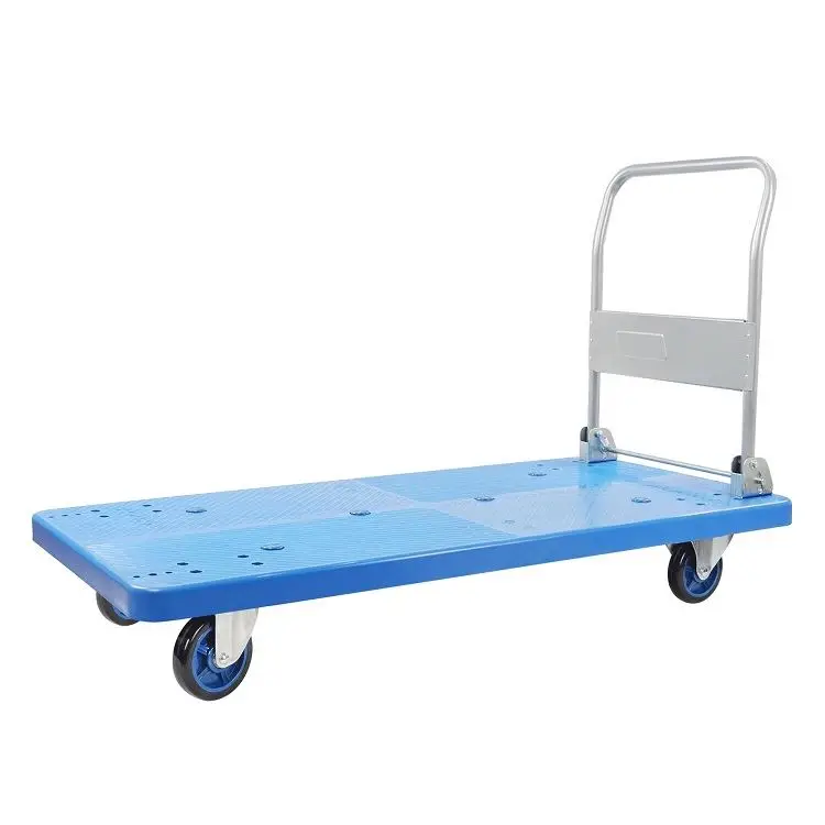 China Manufacturer 4 Wheel Go Cart Kit Heavy Loading Trolley Foldable Platform Hand Truck PLA400P-DX