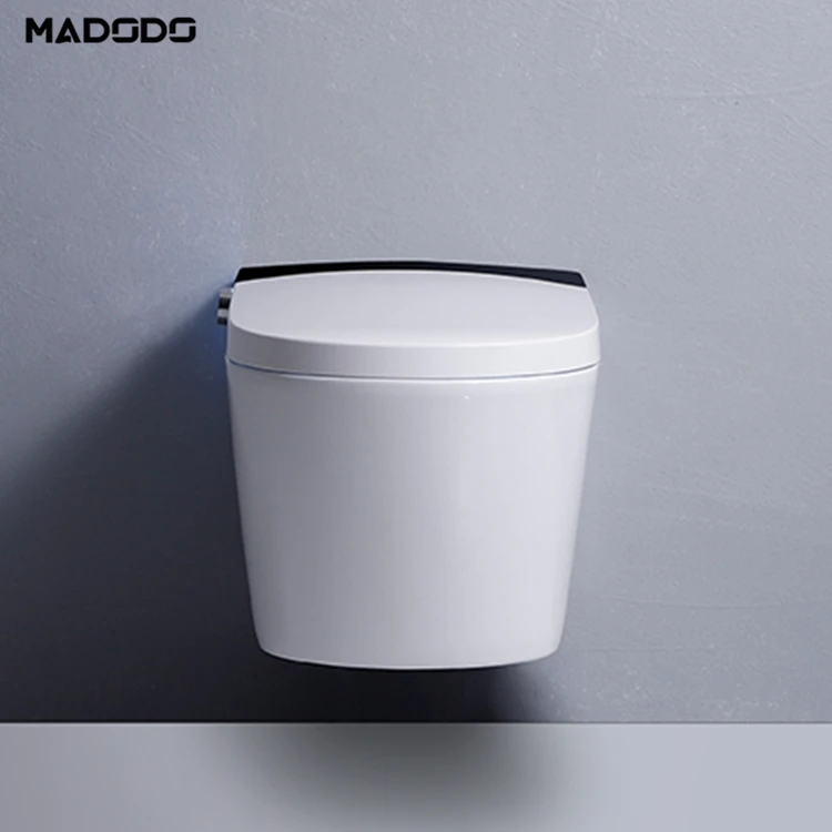 Smart Toilet Wall Mount Elengated Sanitary Ware P-Trap Washdown Wall-Hung Toilet With Concealed Tank