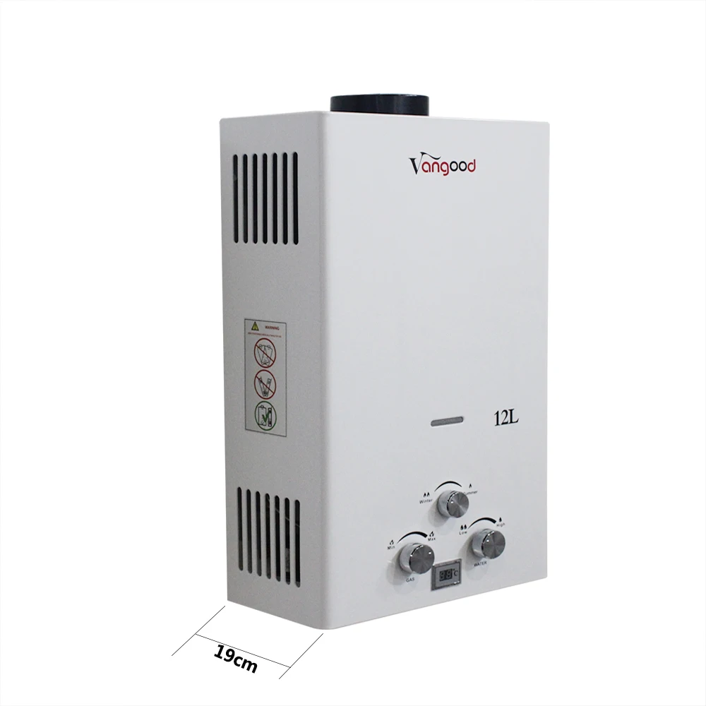 Manufacturer Reasonable Price 12L Portable Gas Water Heater Tankless Instant Shower Hot Water Heater