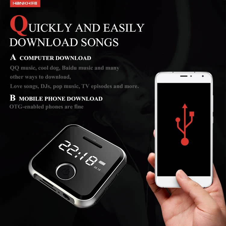 Good Quality Portable  Lossless Sound Music Player  Walkman mp3 Player Mini Support Music Mp3 Player