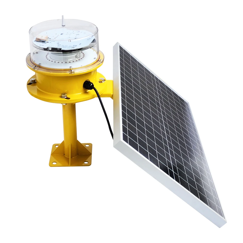 Red flash medium intensity type B solar power tower warning lamp/Red warning tower light/tower obstruction light