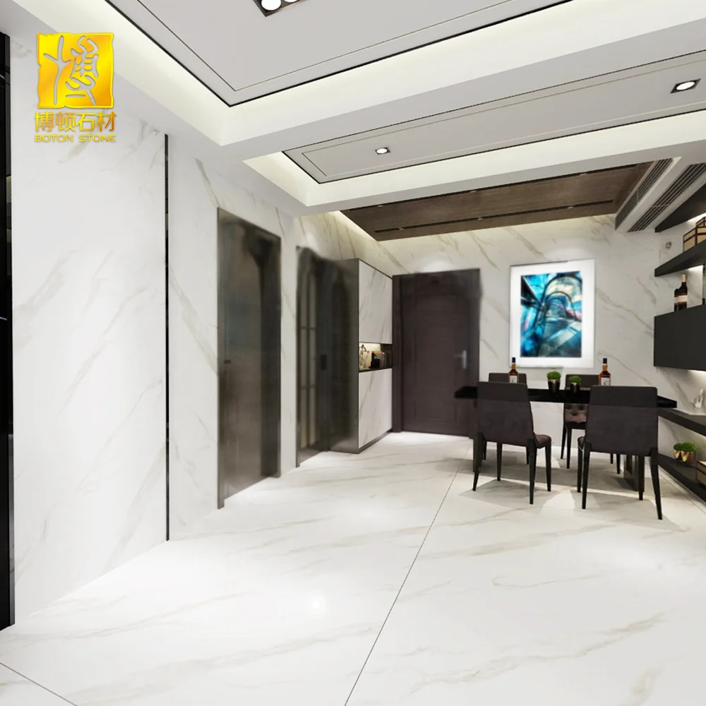 Sintered Stone Marble Ceramic Porcelain Floor Good Price Border White Wall Polished Tiles