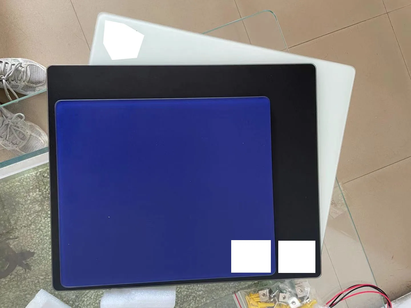 Custom big  glass mouse pad for game player