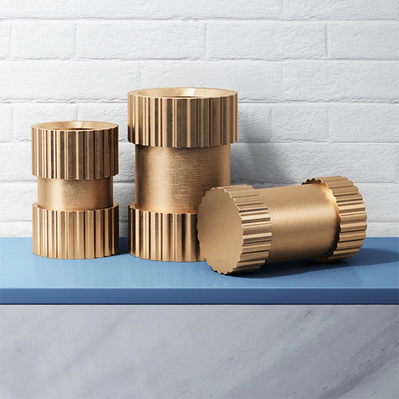 Латунная Резьбовая насадка с накатанной гайкой
