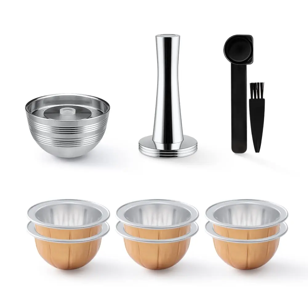 Tamper для Nespresso Vertuo Pods из нержавеющей стали многоразовые капсулы только пустые алюминиевые кофейные