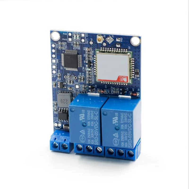2 канальный релейный модуль SMS GSM удаленный контроль переключатель SIM800C STM32F103C8T6 для парника кислородный насос